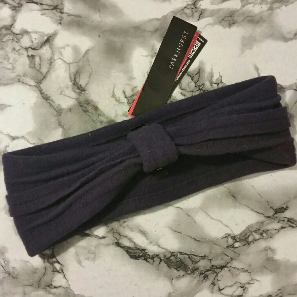 NWT Parkhurst 100% Wool Purple Turban Headband